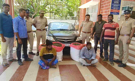 Two held with 102 kg ganja in crackdown on drugs in TN