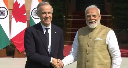 PM Modi meets Canadian counterpart Mark Carney at Hyderabad House