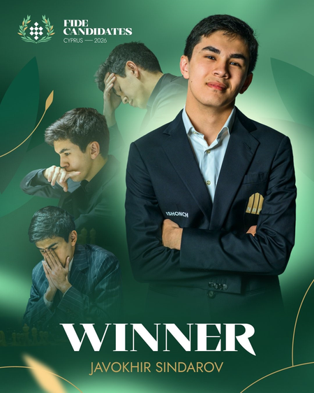 Sindarov wins 2026 Candidates with round to spare, to challenge Gukesh