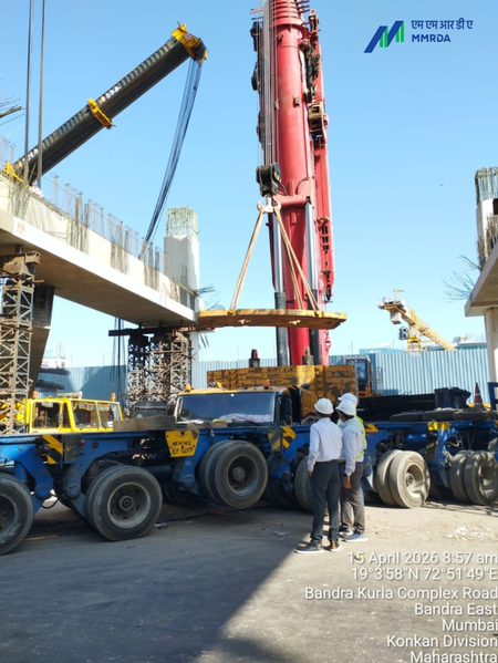 Mumbai: 400-tonne crane tilts at BKC during Metro 2B work, no injuries reported