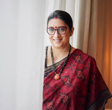 Smriti Irani devours a tray of authentic Bengali sweets