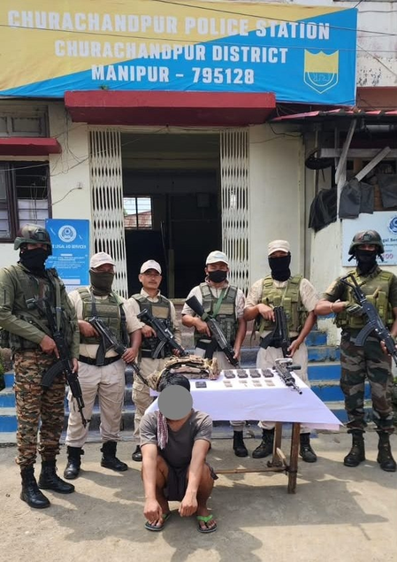 Five militants held, weapons seized during security operations in Manipur