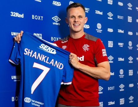 Rangers sign Scotland forward Lawrence Shankland from Hearts