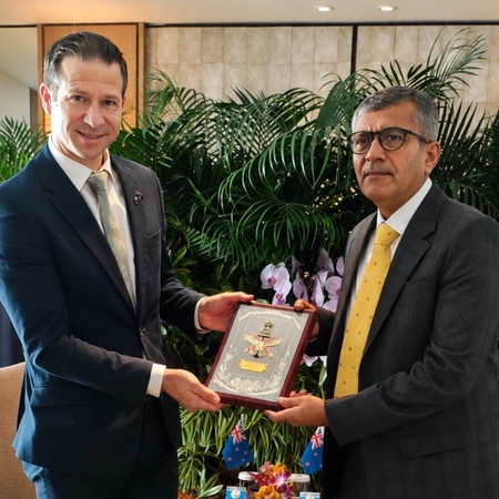 Defence Secretary discusses strengthening ties with Defence Ministers of Singapore, New Zealand