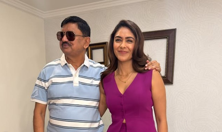Mrunal Thakur shares a heartwarming moment with her father