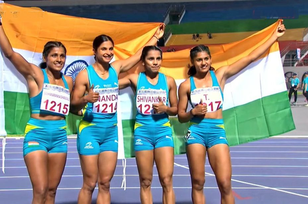 Indian women’s 4x100m relay team clinches gold, sets meet record at New Taipei City Athletics Open