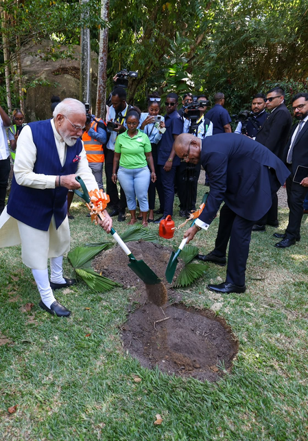 Seychelles: PM Modi, President Herminie plant unique sapling under ‘Ek Ped Maa Ke Naam’ initiative (Ld)