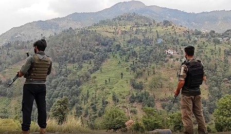 Security forces bust terror hideout in dense Rajouri forest in J&K