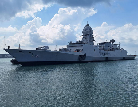 Strengthening maritime partnership, Indian Naval Ships arrive in Singapore