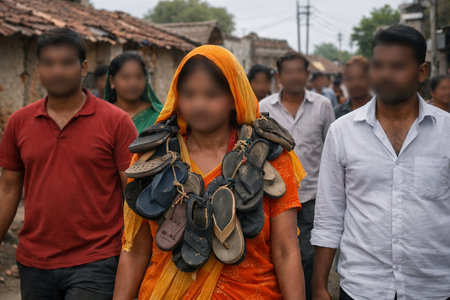 MP: Woman paraded with shoe garland in Ujjain village, six arrested (Lead)
