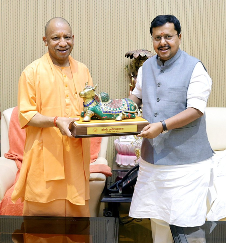 BJP Chief Nitin Nabin meets CM Yogi in Lucknow, to address booth workers today