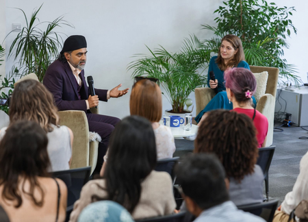 Acharya Prashant in dialogue with PETA Foundation President Mimi Bekhechi in London, says ‘one who is violent towards animals will be violent towards all’