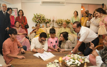 Aamir Khan and Gauri’s sons steal the show as ring bearers at their parents’ wedding