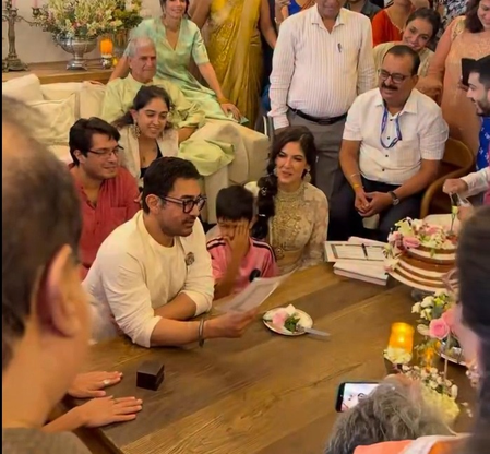 Junaid & Ira Khan clap for dad Aamir Khan as he takes Gauri Spratt as his third ‘lawfully wedded wife’