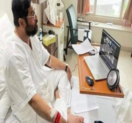 Maha rains: From hospital bed, Eknath Shinde conducts meeting; issues orders to 3 party ministers
