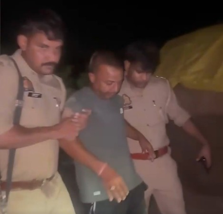Two murder accused arrested after police encounter in Mathura; arms, motorcycle seized