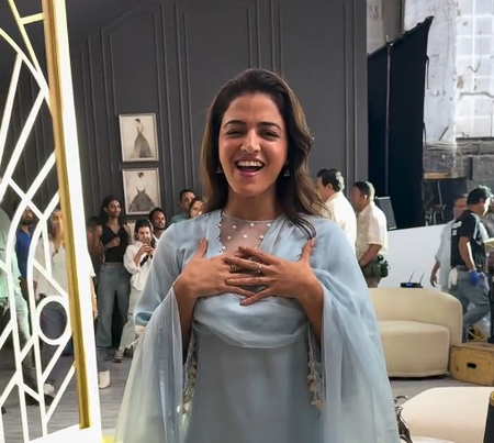 Wamiqa Gabbi meets childhood favourite Madhuri Dixit, calls it a ‘magical moment’