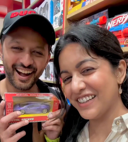 Ishita Dutta gifts husband Vatsal Sheth with toy replica of ‘Tarzaan: The Wonder Car’