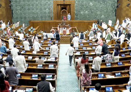 Opposition uproar forces second adjournment of Lok Sabha