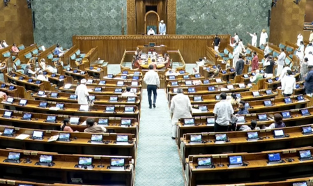 Lok Sabha adjourned for the day amid heavy sloganeering by Oppn MPs