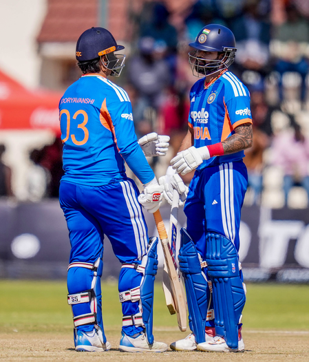 3rd T20I: Sooryavanshi’s 81, Mayank’s 3-29 power India to 3-0 sweep over Zimbabwe (Ld)