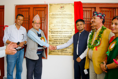 India-funded college building opens, school project begins in Nepal