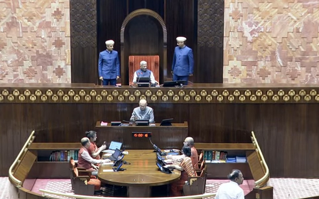 Rajya Sabha adjourned till 5.15 pm amid Oppn’s heavy sloganeering