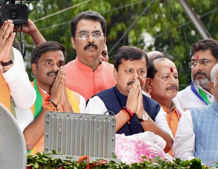 Nitin Nabin seeks votes for NDA nominee in Bankipur; highlights development, grassroots leadership