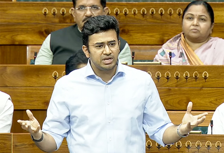 ‘Big delulu to think youth are with them’: BJP’s Tejasvi Surya attacks Oppn over paper leak