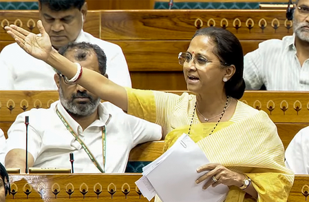 Supriya Sule demands JPC on anti-paper leak Bill, seeks probe against  protester ‘assaults’