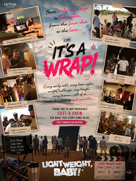 Vikkals Vikram, Arathy Krishna’s ‘Lightweight, Baby!’ unit wraps up 45-day shoot; first look to be unveiled in August