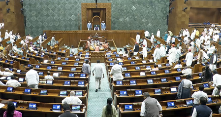 Lok Sabha adjourned till 3 p.m. amid Opposition protests, sloganeering