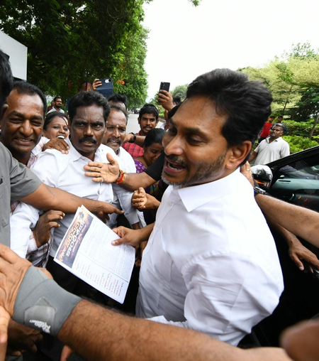 Jagan accuses CM Chandrababu of false cases against ex-minister