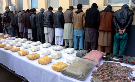 Over 14 tonnes of illegal substance, drugs set on fire in Central Afghanistan