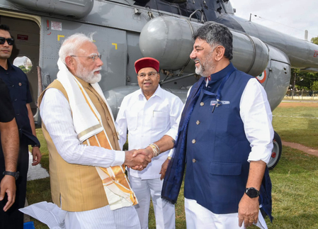 Shivakumar urges PM Modi to ‘help Karnataka, save Karnataka’ at Mysuru event