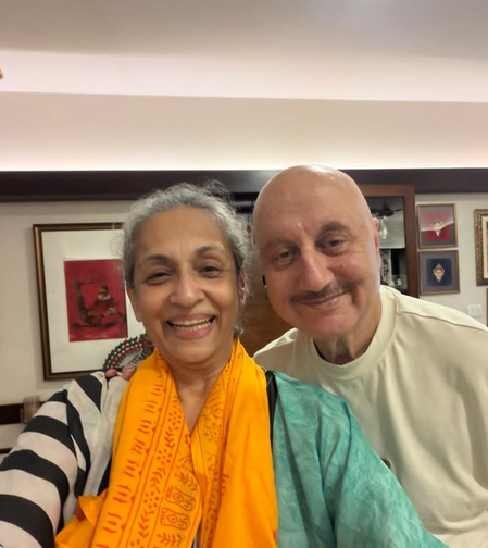 Swaroop Sampath receives Ayodhya Ram Mandir shawl as gift from Anupam Kher, says ‘filled with gratitude’