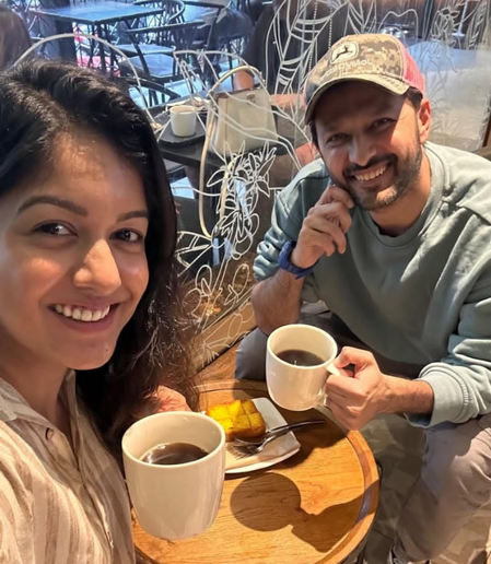 Ishita Dutta, Vatsal Sheth steal a quiet coffee date amid son’s hospitalisation stress