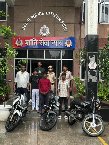 Three interstate auto-lifters arrested; 3 stolen bikes recovered by Delhi Police