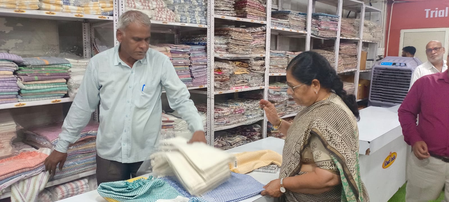 MP Manju Sharma buys khadi, promotes ‘Vocal for Local’