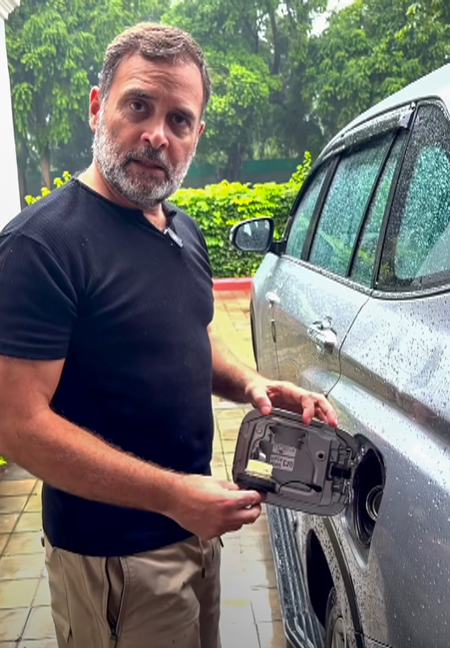 ‘Car tank was E20 compatible’: BJP attacks Rahul Gandhi over fuel video