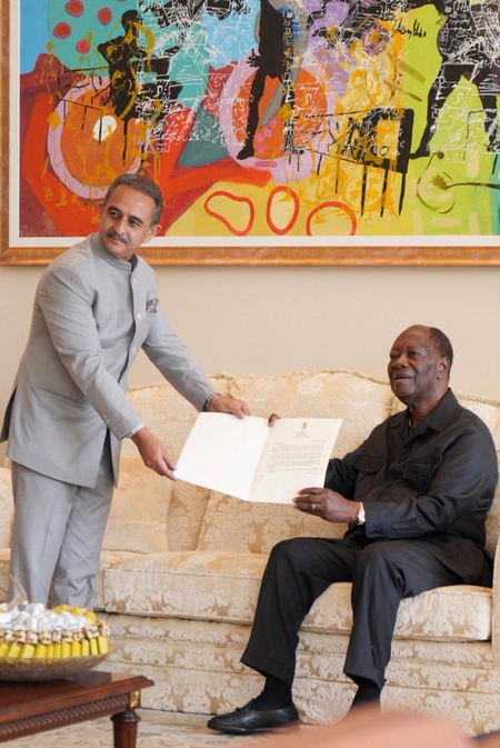 MoS Kirti Vardhan Singh calls on Cote d’Ivoire President, discusses growing partnership