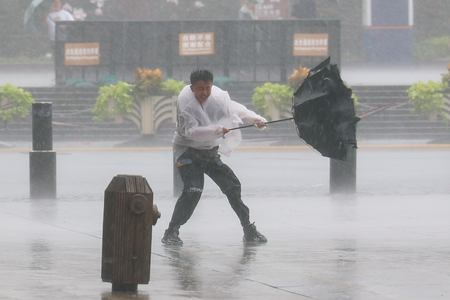 Hundreds of thousands evacuated as Typhoon Dolphin brings heavy rain to eastern China