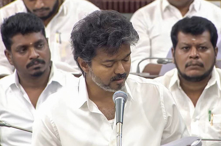 CM Vijay thanks parties for unanimous backing Tamil Thai Vazhthu resolution
