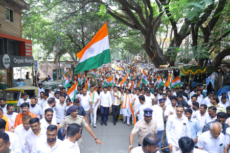 BJP launches ‘Har Ghar Tiranga’ campaign in Bengaluru, says ‘we need not learn patriotism from Congress’