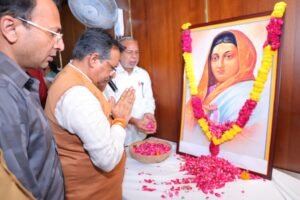 Delhi BJP chief pays tributes to Lokmata Ahilyabai Holkar