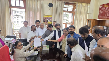 NDA’s P.H. Poojar files nomination for Karnataka Legislative Council Chairman post