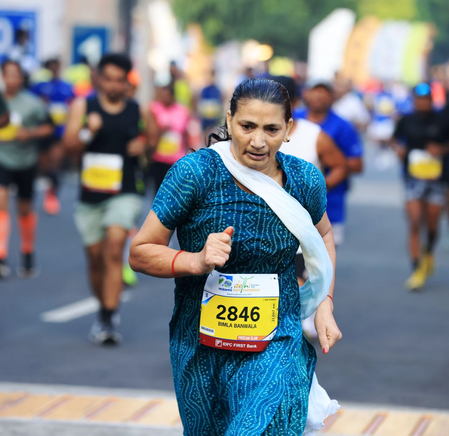 From Rohtak to Delhi, Bimla Banwala’s 100-race journey finds another milestone at Delhi Half Marathon