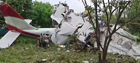 Two pilots die as plane on training flight crashes in Kanpur (Lead)