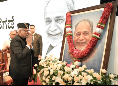 VP Radhakrishnan pays tribute to Ramakrishna Hegde on centenary