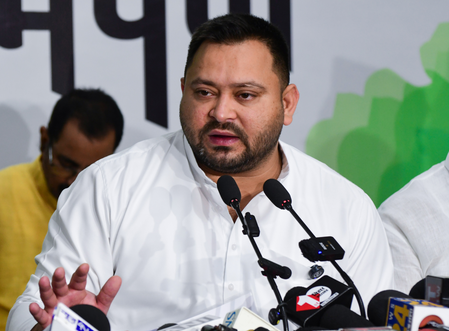 Tejashwi Yadav demands action against Bihar CM over revealing Jamui victim’s photo; threatens to move court